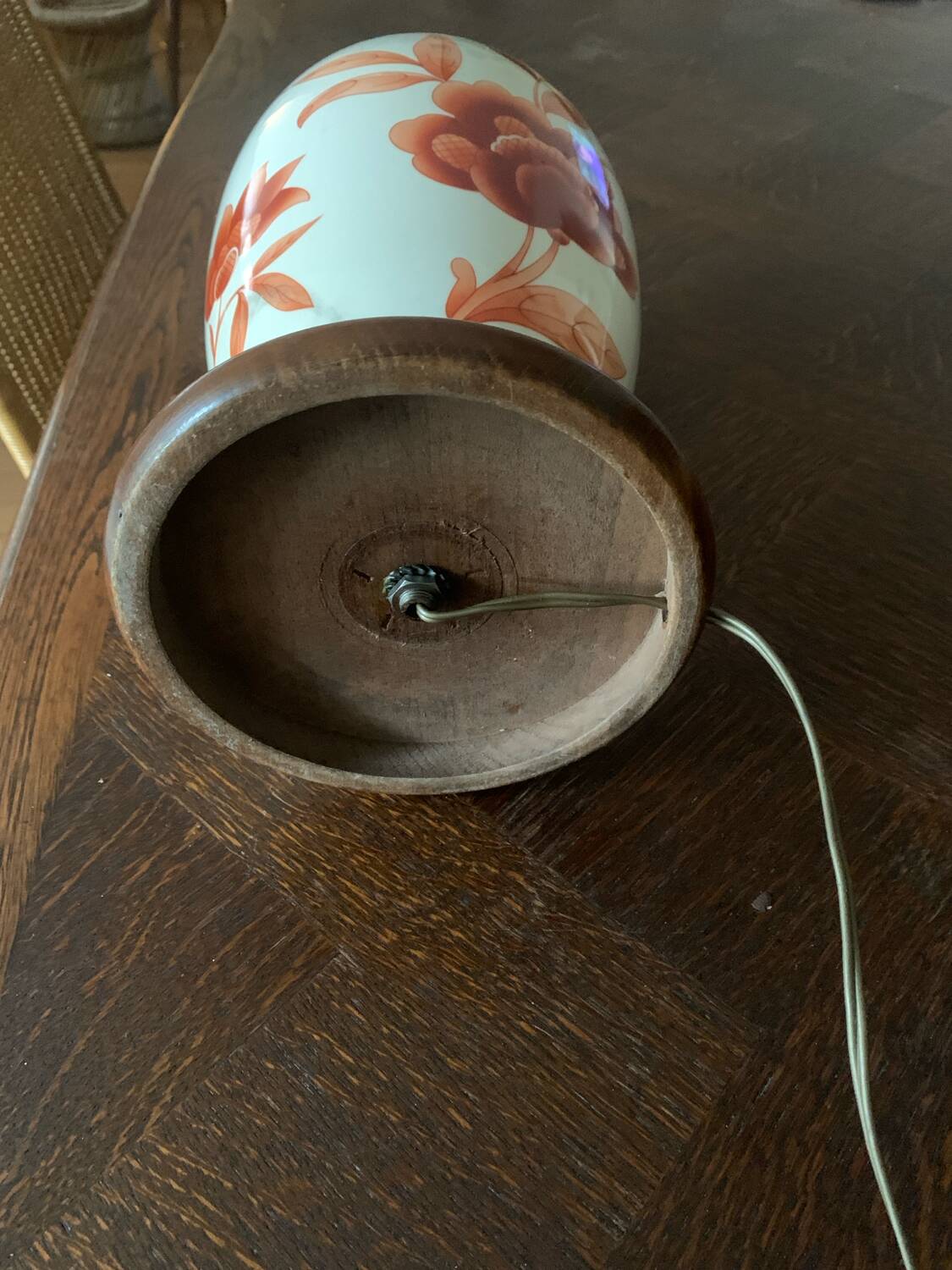 Floral decor lamp base