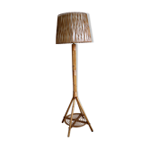 Floor lamp rattan and bamboo 60 years