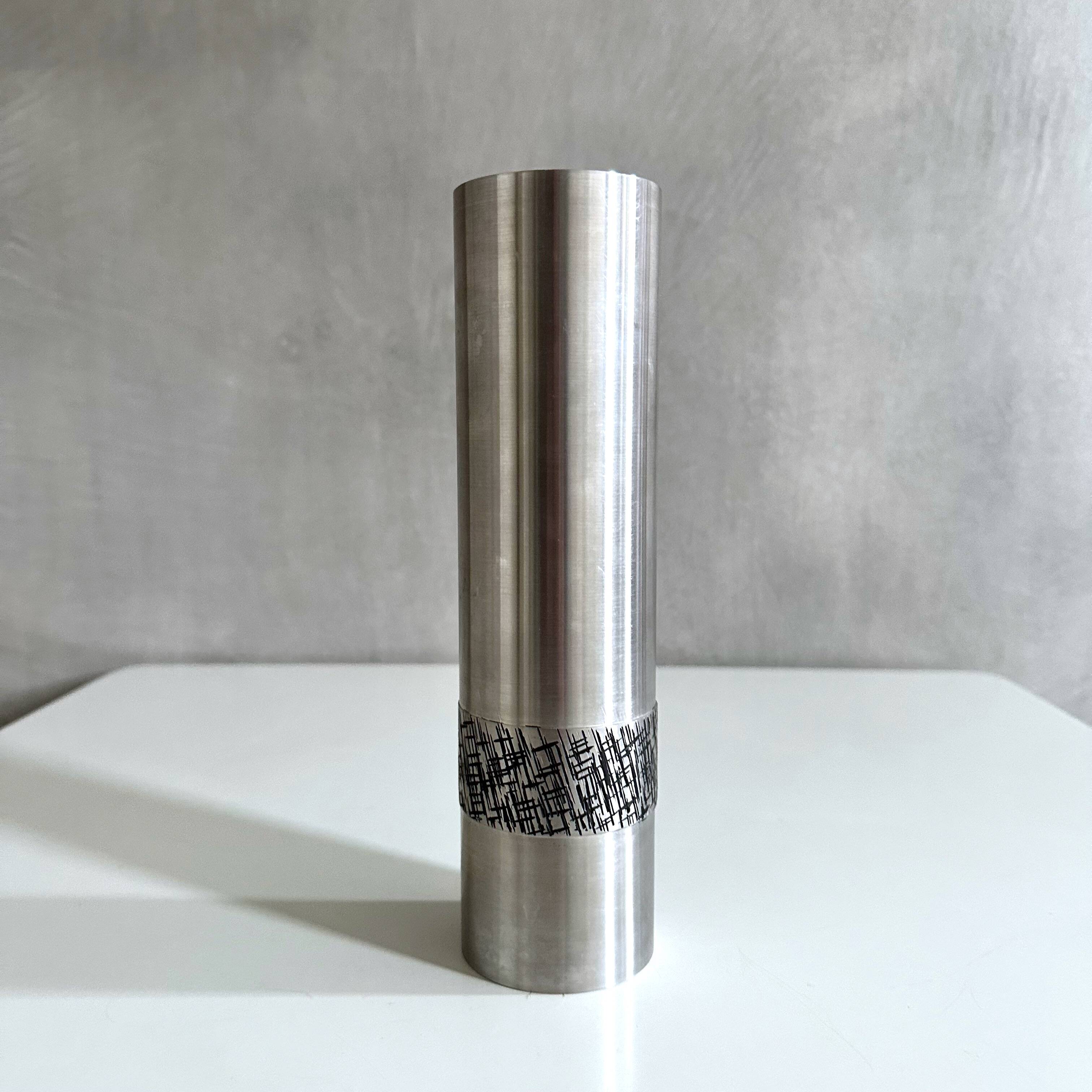 Set of 4 Cylindrical Vases – Brutalist | Mid Century Modern Design
