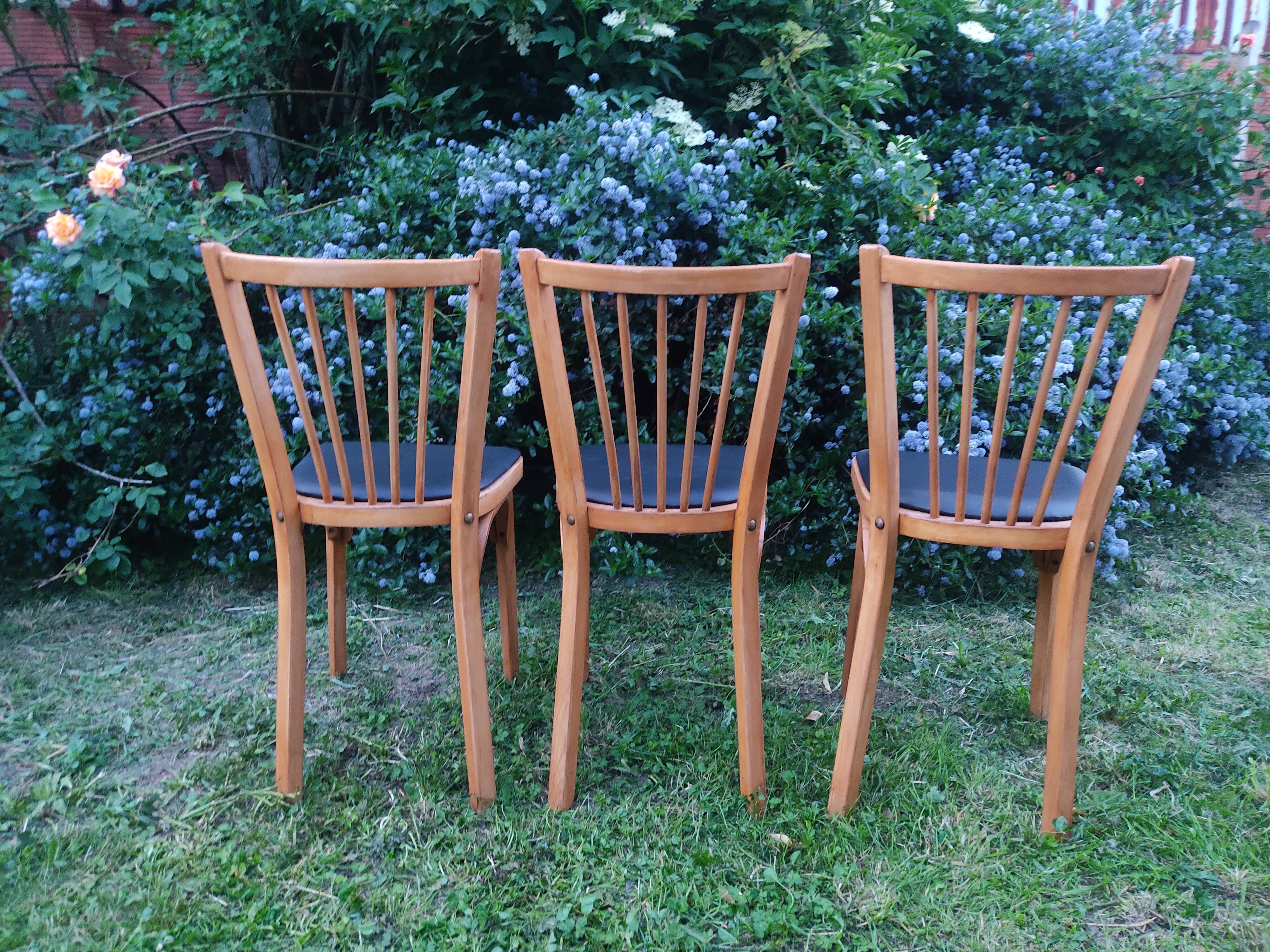 Set of 3 baumann bistro chairs n°12