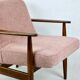 Pink Boucle GFM63 Lounge Chair by J. Kedziorek, 1970s