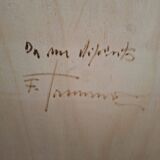 Dipinto a Olio di Francesco Tammaro Scena di Mercato Napoletana 80x130 cm