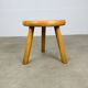 Tripod stool in pine, solid wood, vintage, mountain chalet style.