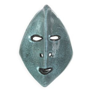 Masque Accolay en céramique - bleue