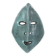 Accolay mask in turquoise blue ceramic, 1960s.