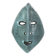 Accolay mask in turquoise blue ceramic, 1960s.