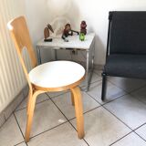 Pair of chair 66 design Alvar Aalto artek edition melaminé white