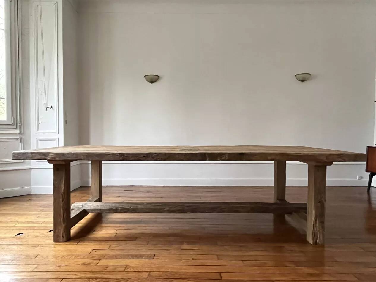 Kingstone Farmhouse Table in Solid Antique Oak - 275 cm long