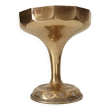Coupe sur pied ancienne art déco en laiton doré