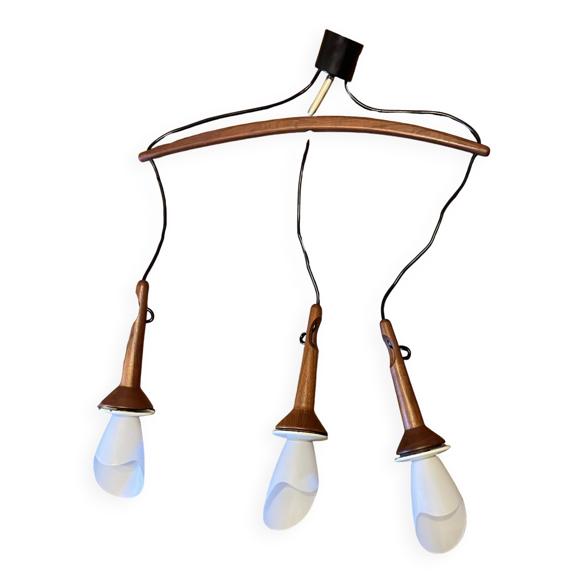 Scandinavian teak pendant light