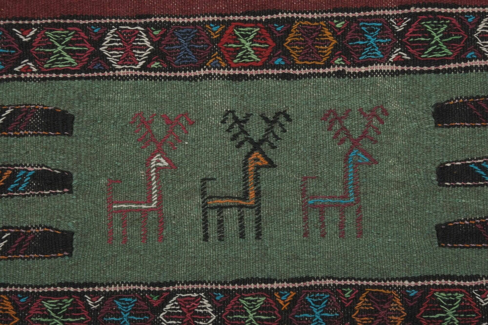 Vintage Turkish kilim handwoven 102x163 cm