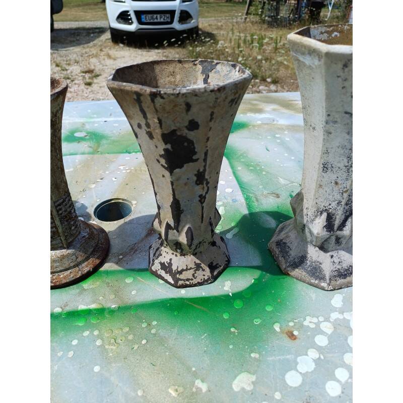6 cast iron vases 1900: Charleville - Mézières