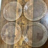 Lot 4 plates Arcoroc model Rosaline