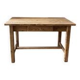 Solid raw pine dining table — 120 cm