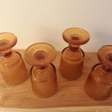 Set 4 amber walking glasses