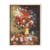 Mid-Century Bouquet of Flowers, Oil on Canvas, 33 x 43 cm