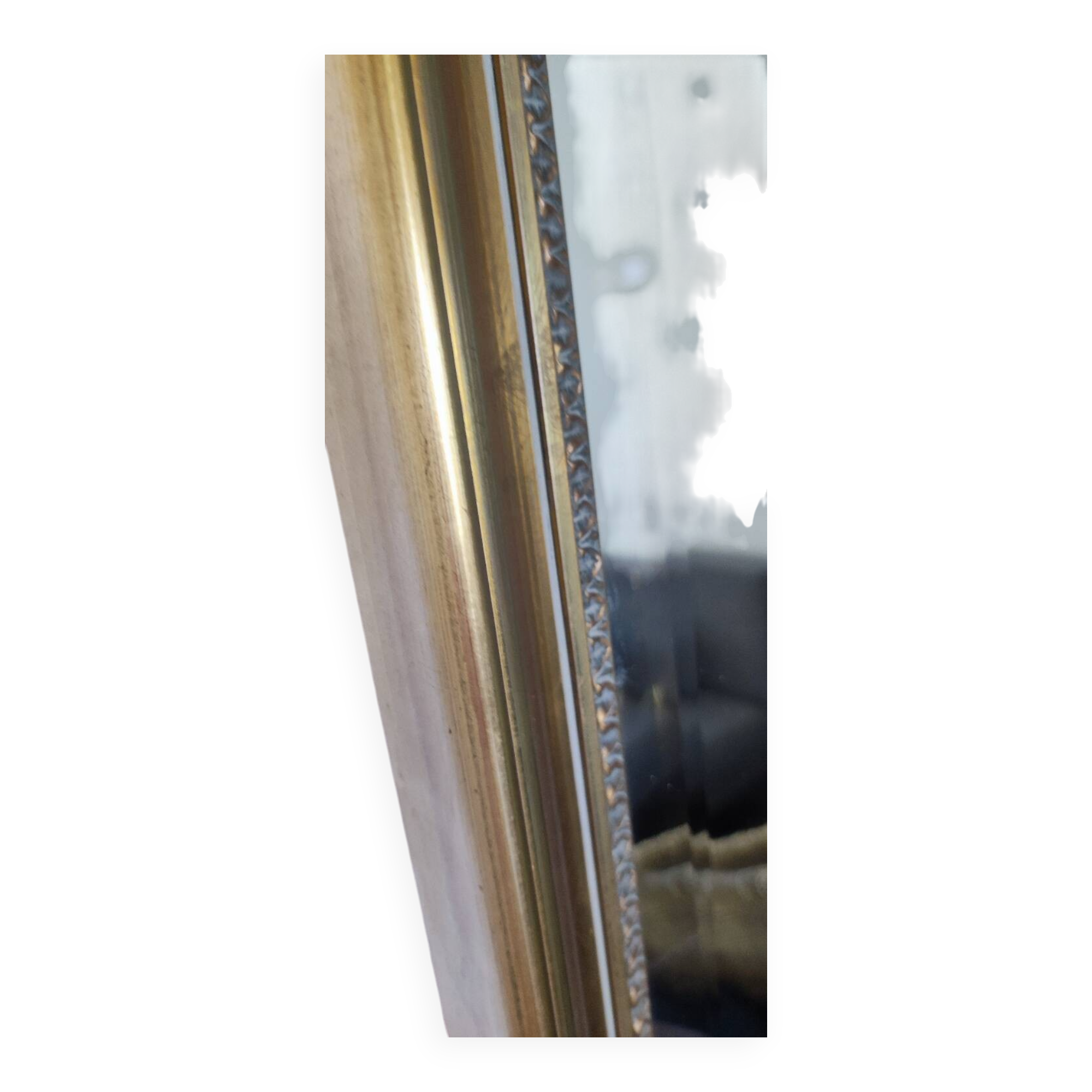 19th century mirror, beveled, pure juice