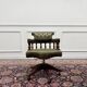 English Chesterfield Desk Chair Captain Chair Green