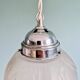 Art Deco pendant lamp in satin glass, 1920s-30s