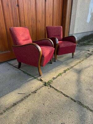 Hungarian Art Deco Armchairs, 1930s, Set of 2