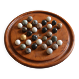 Solitaire game in exotic wood and semi-precious stones