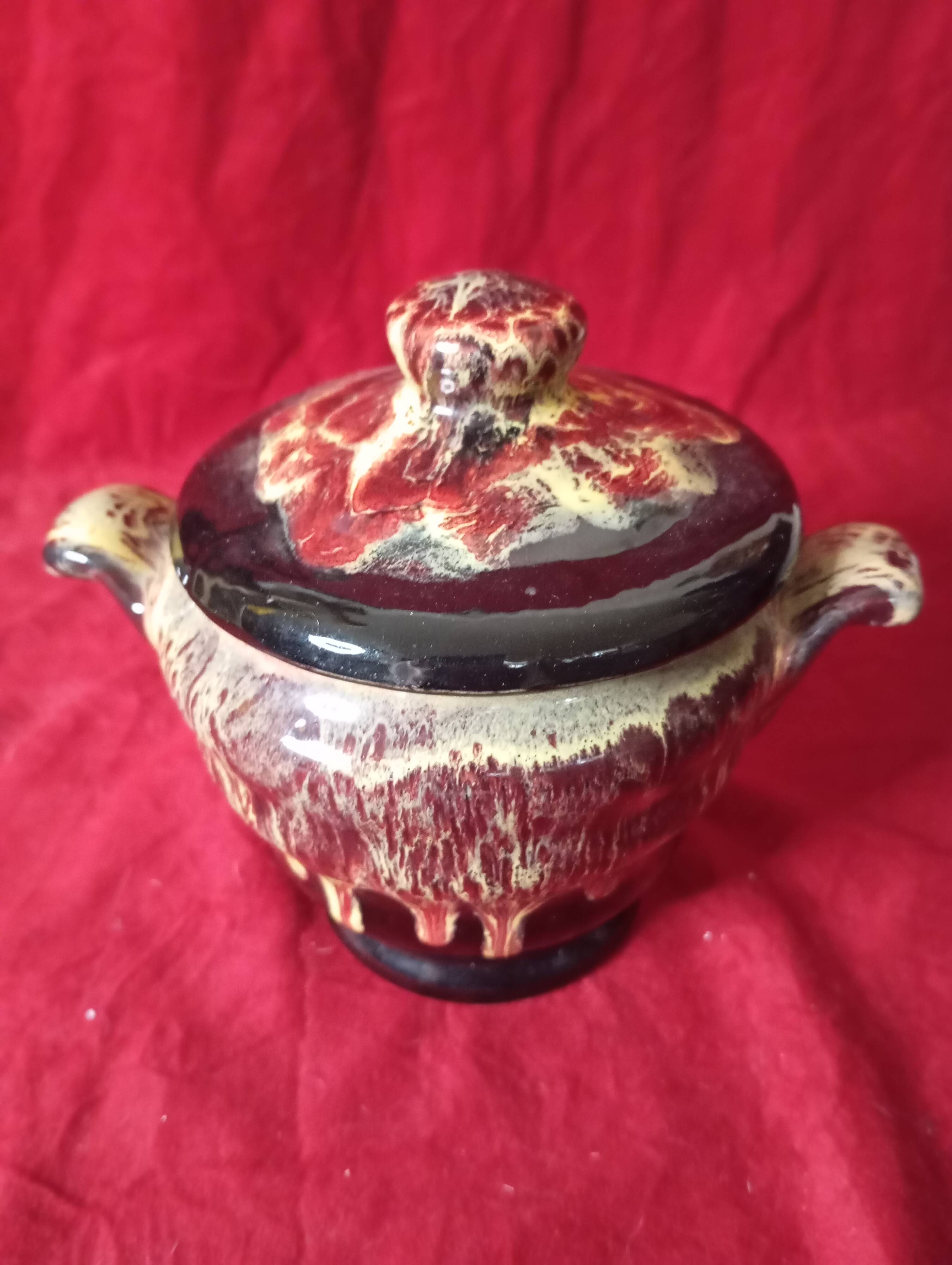 VINTAGE MORVAN CERAMIC SUGAR BOWL
