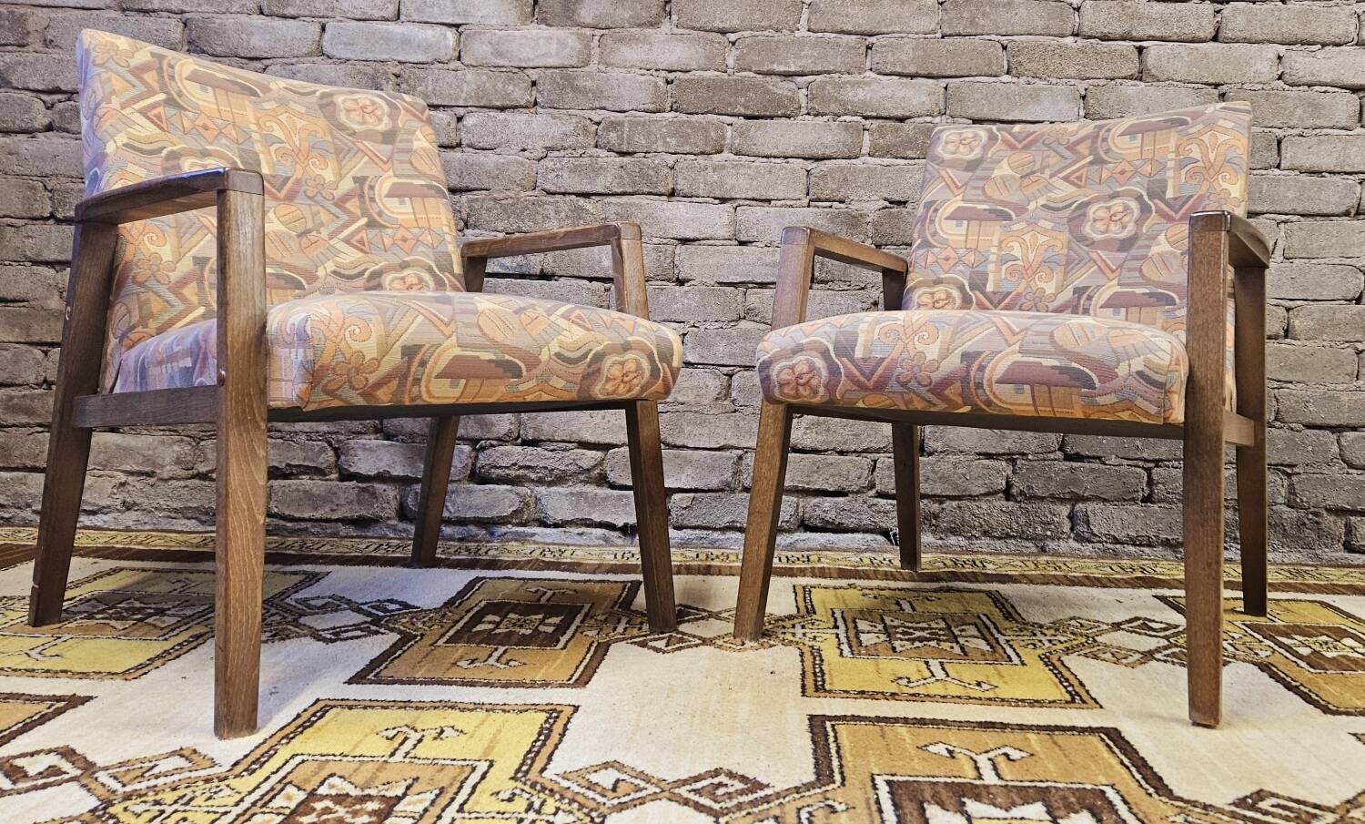 Pair of vintage Danish armchairs from the 1970s