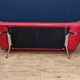 Vintage red leather Leolux Arabella design sofa used