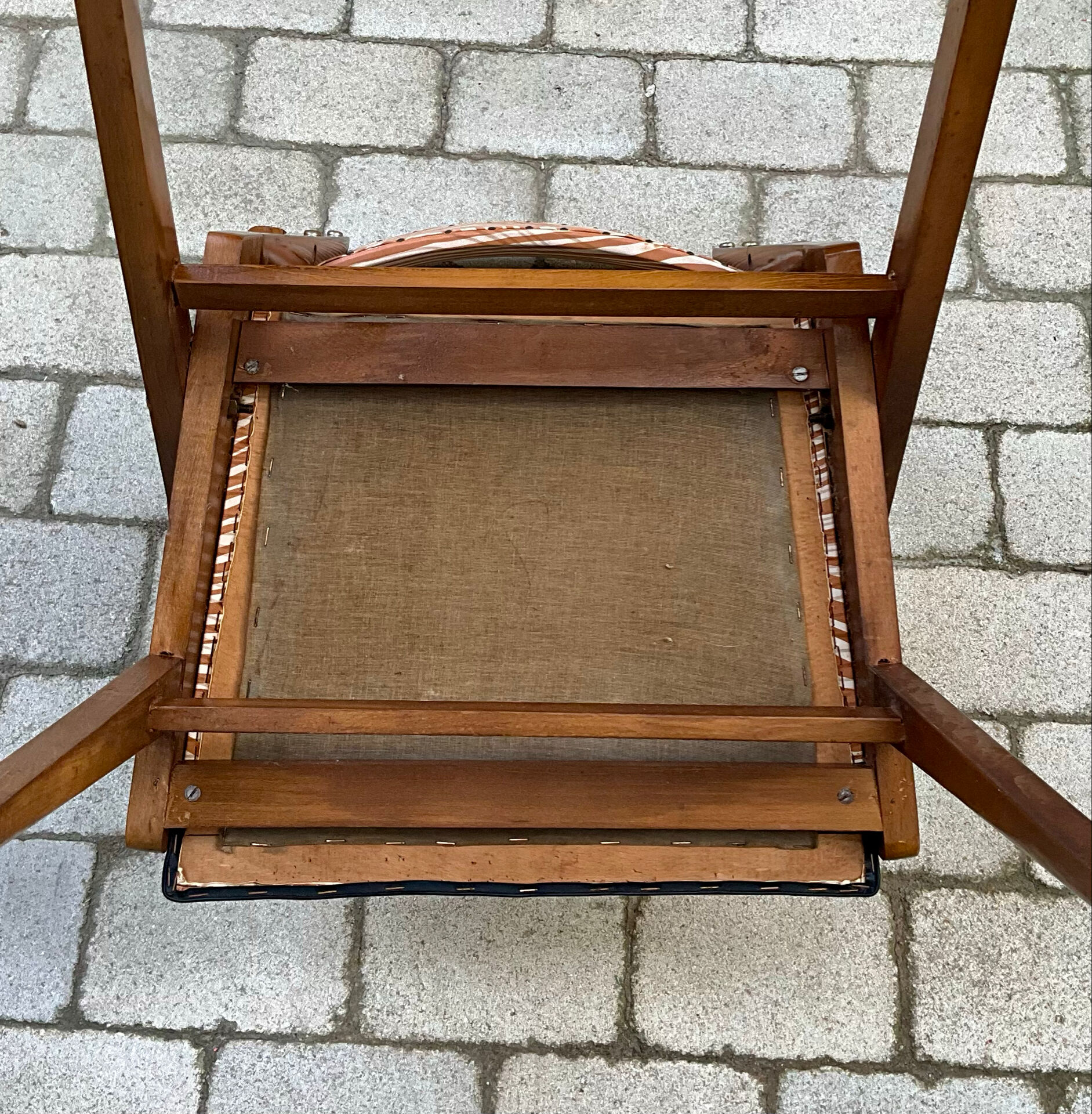 Pair of vintage armchairs in solid wood, 1960s