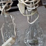 set of 2 items 2 feet Crystal lamps Brand crystal from France