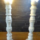Set of 2 wooden lamp bases