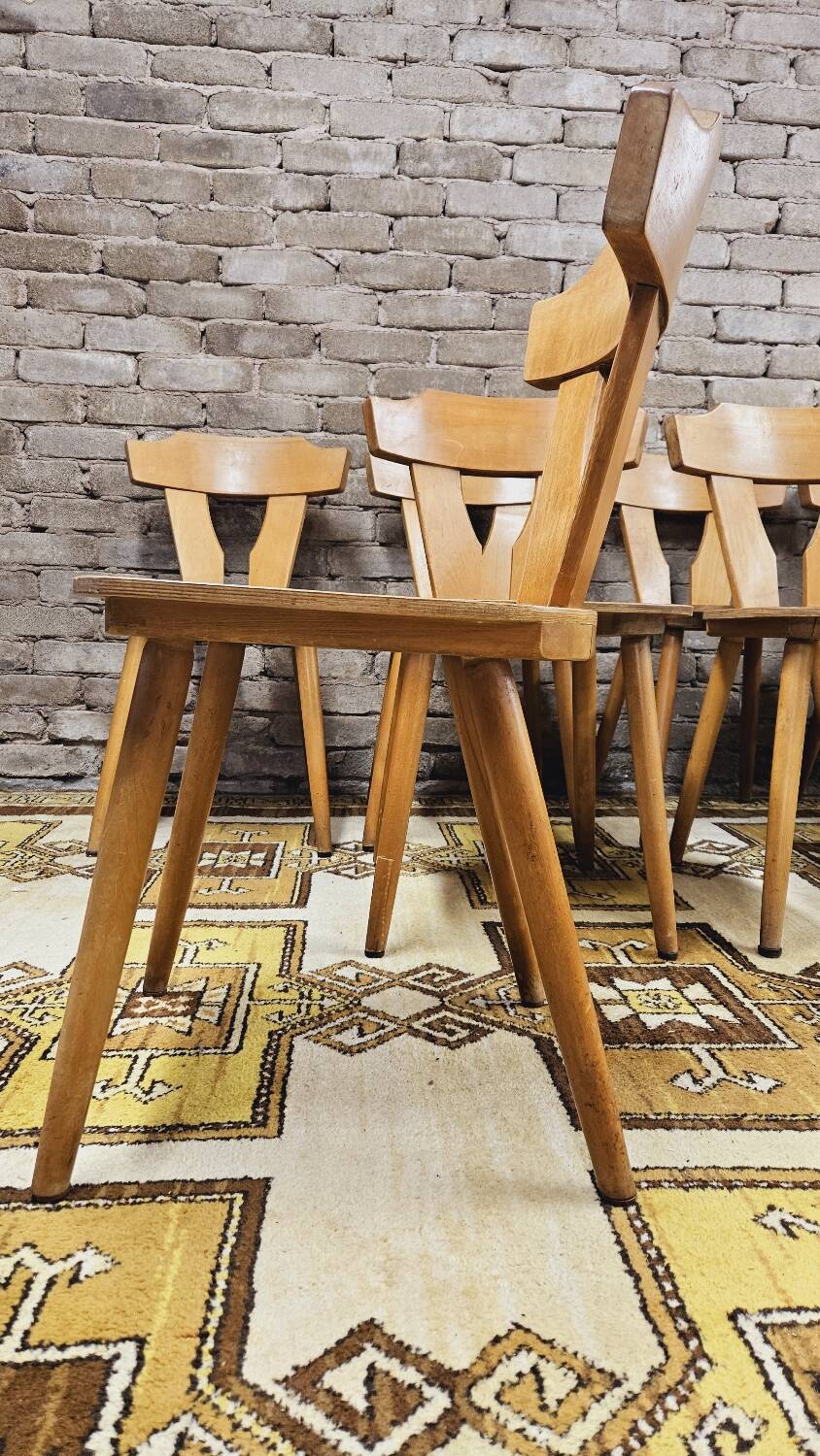 Set of 8 bistro chairs from the 1960s
