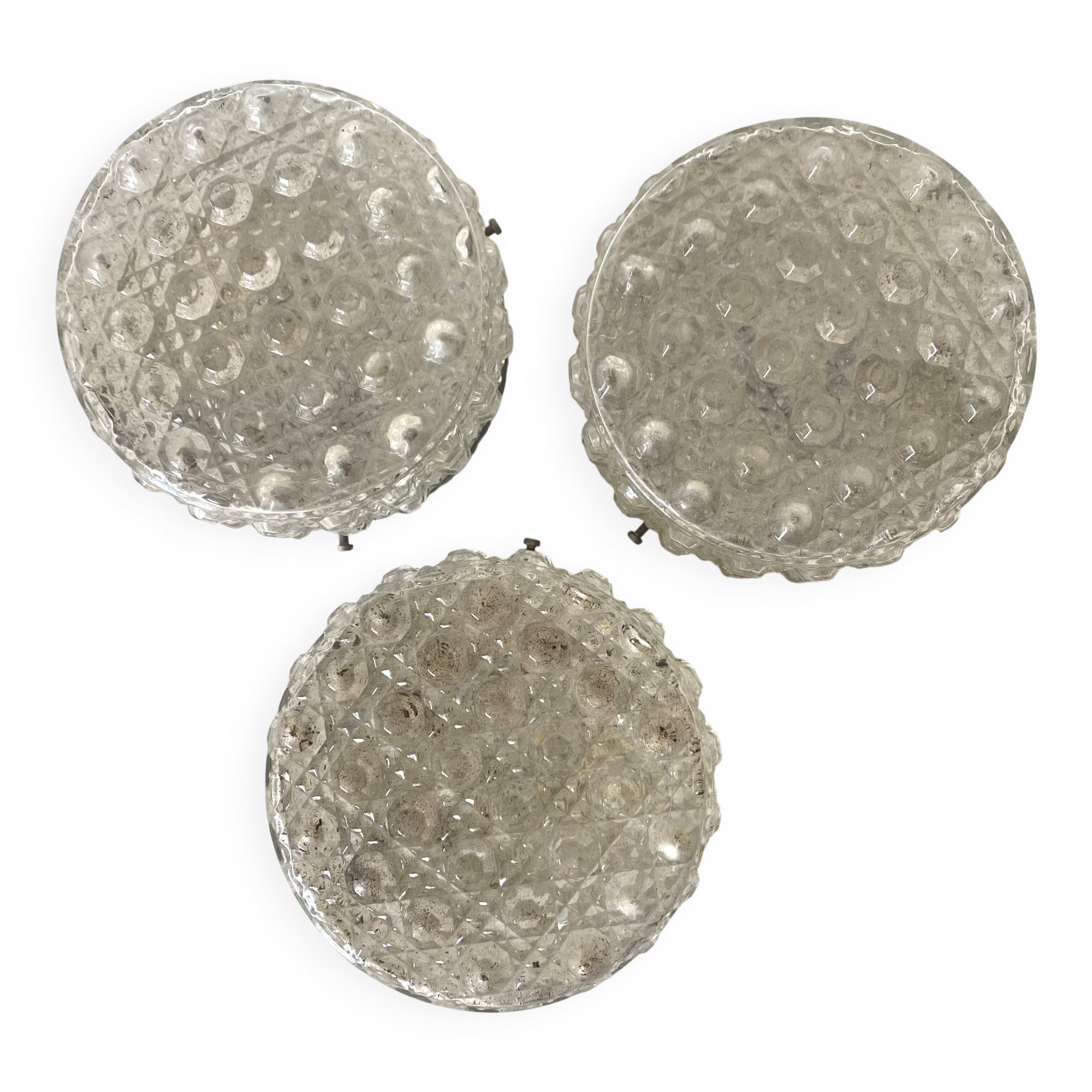 Set of 3 vintage ceiling lights