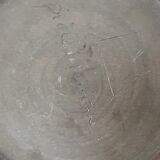 Grand plat en céramique émaillée fait main et signé PM, France 1970