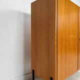 1960s Small Vintage Teak Cabinet with Metal Legs