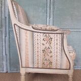 Louis XVI Shepherdess, 19th century copy, upholstered, beautiful antique chiseled