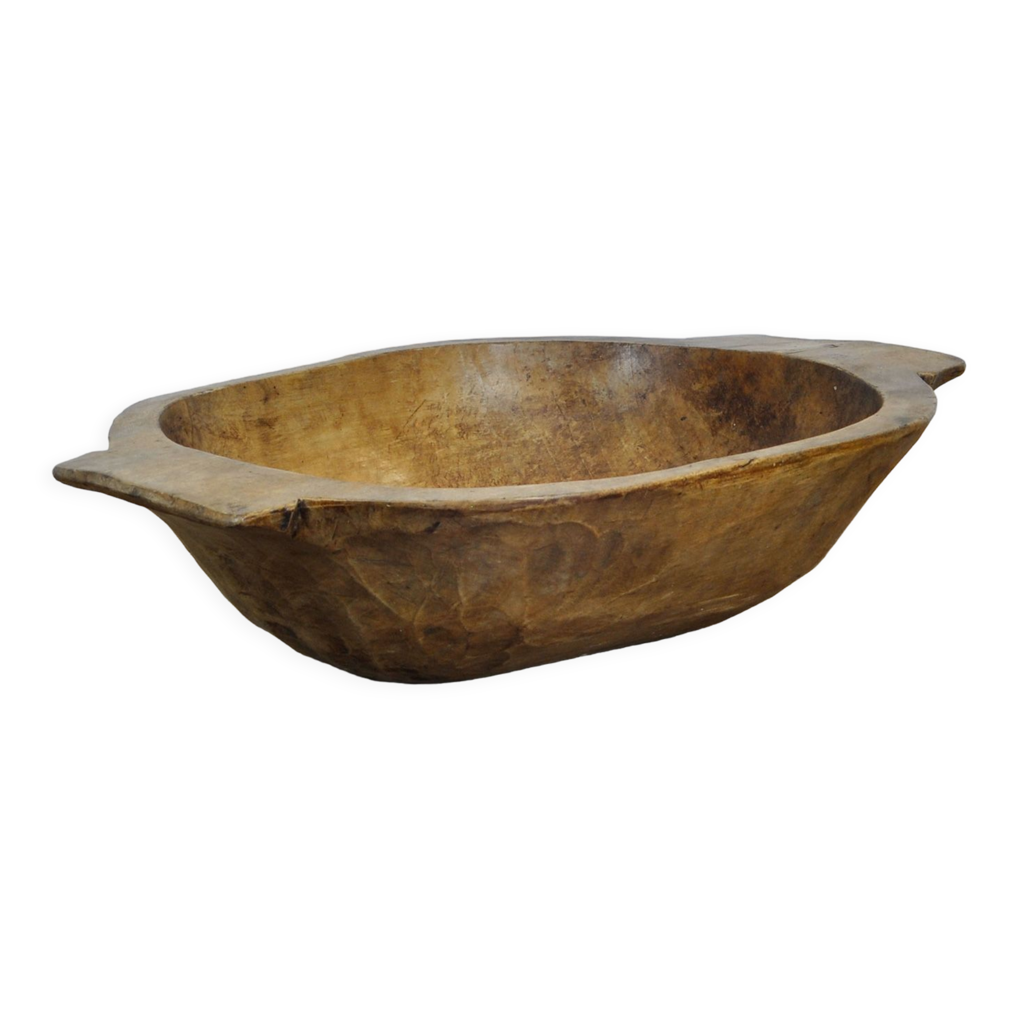 Handmade Wooden Dough Bowl, Early 1900s