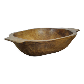 Handmade Wooden Dough Bowl, Early 1900s