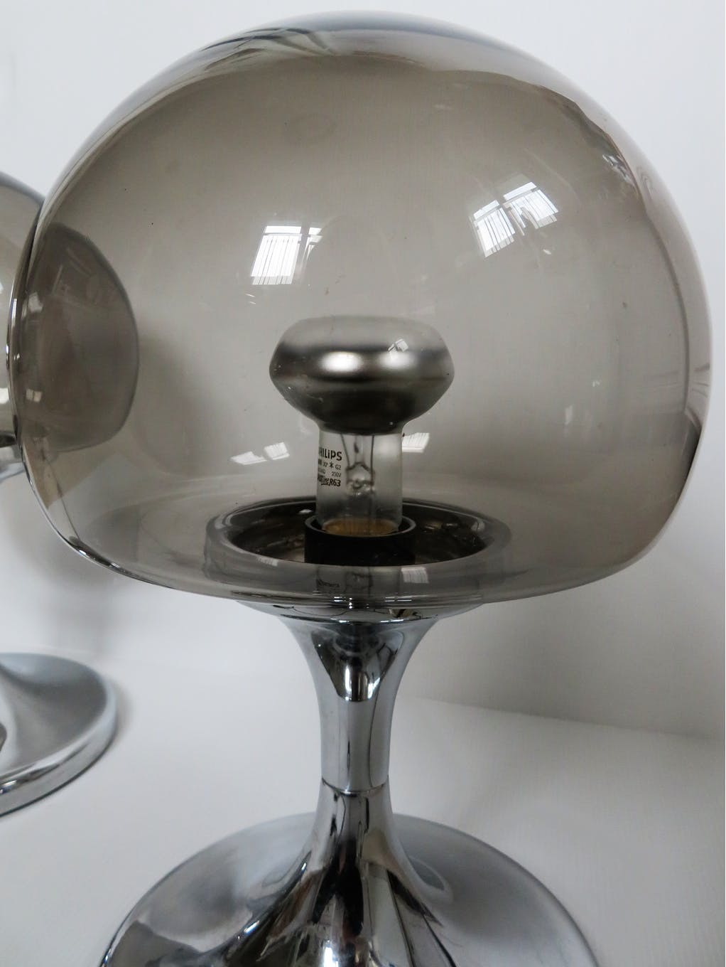 Pair of 70s mushroom lamps