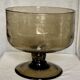 Large vintage 1960s smoked bubble glass bowl from Biot.