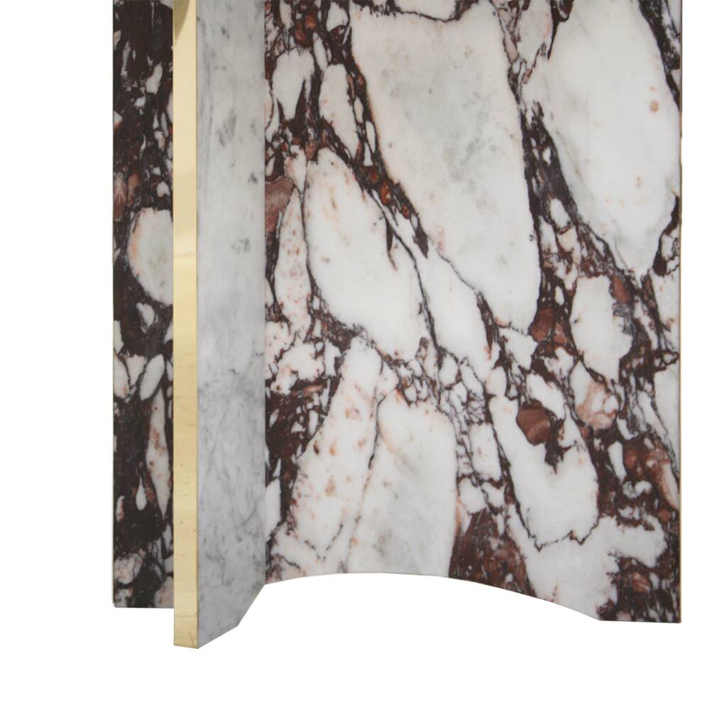 L.A. Studio Contemporary Modern Marble and Brass Italian Dining Table