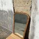 Antique mirror in rattan and wood shape mirror vintage braided wicker