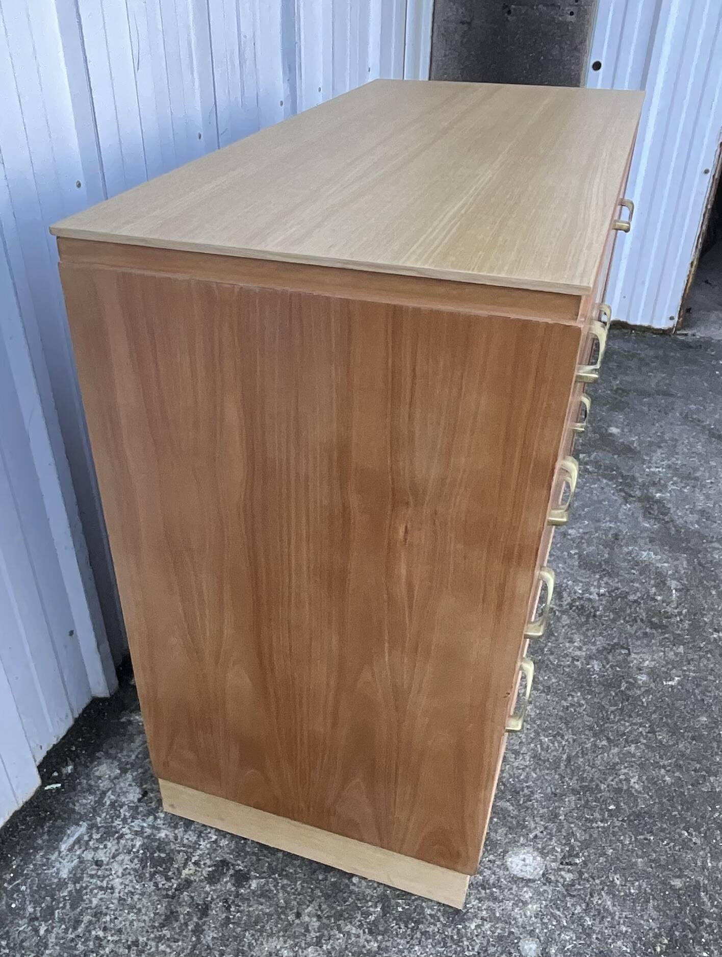 Art Deco style cherrywood chest of drawers, mid-20th century