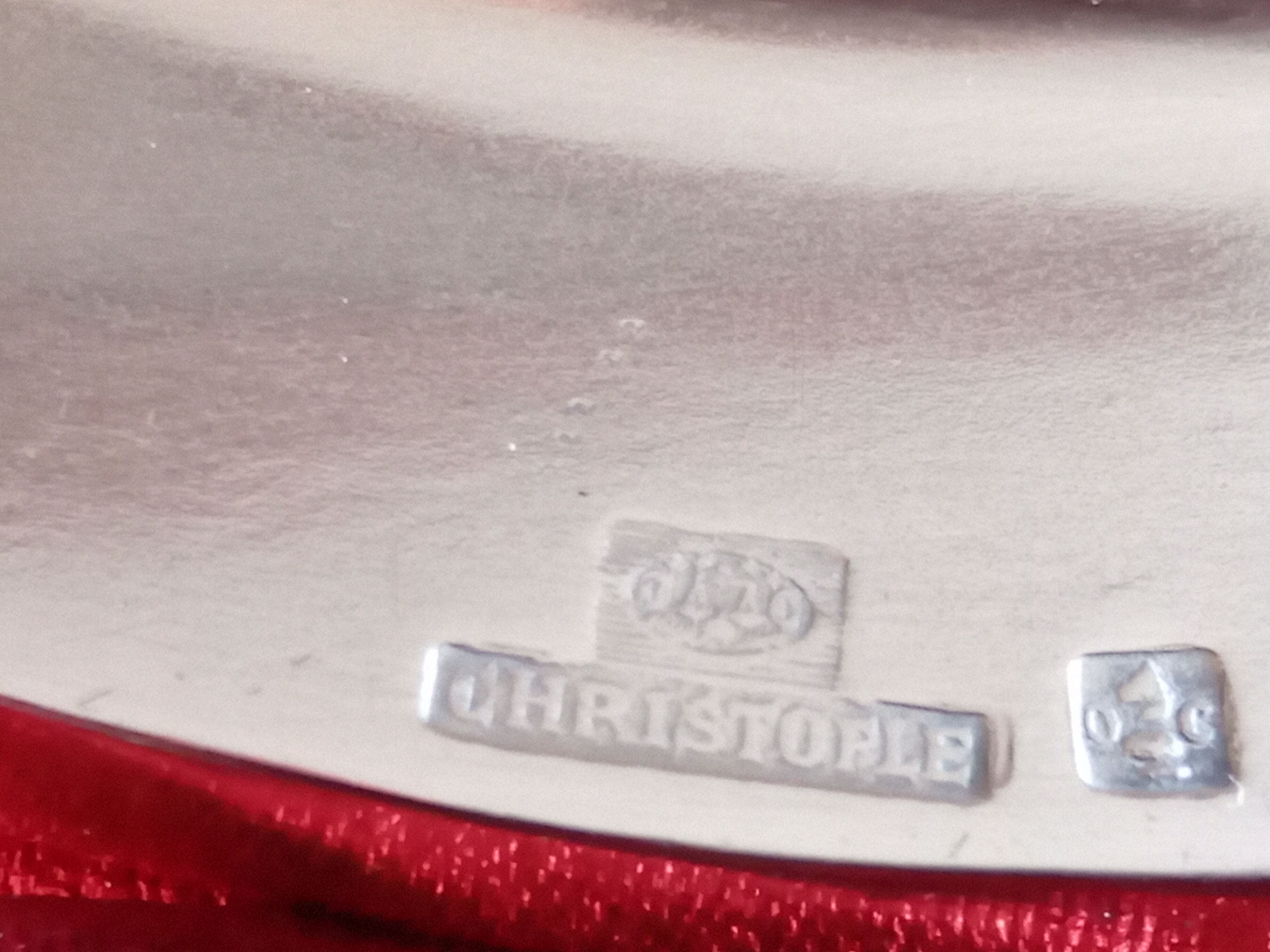 Round silver metal dish Christofle