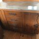 Commode plateau marbre beige  style art deco