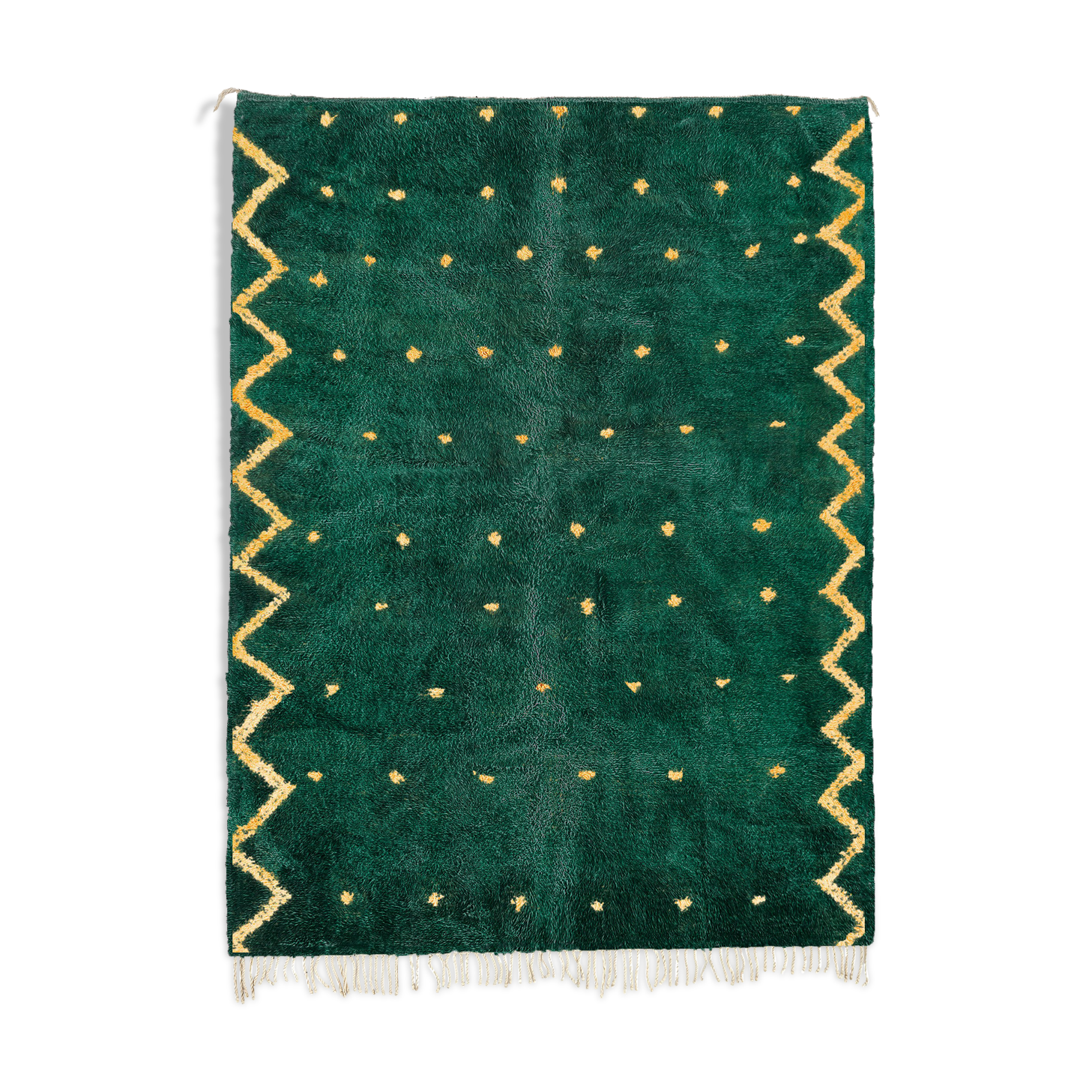Modern Moroccan carpet green