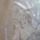 Frosted ice glass  plafonnier, Kaiser Leuchten label, 1970s