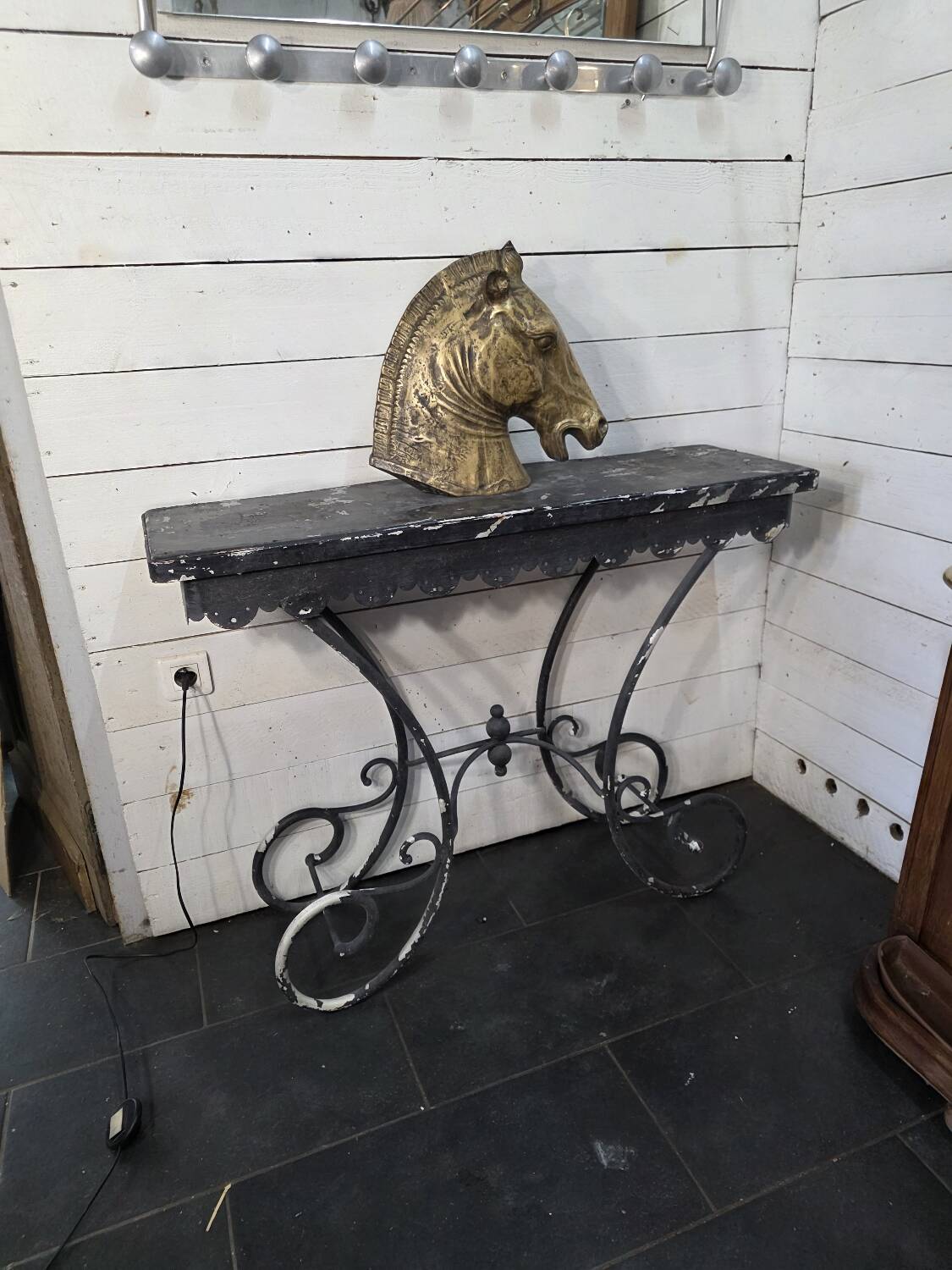 Massive wrought iron console from the 20th century.