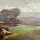 Painting “Countryside Landscape”, oil on hardboard, signed.