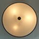 Rare large ceiling light by hillebrand 1960s textured glass blue metal fram